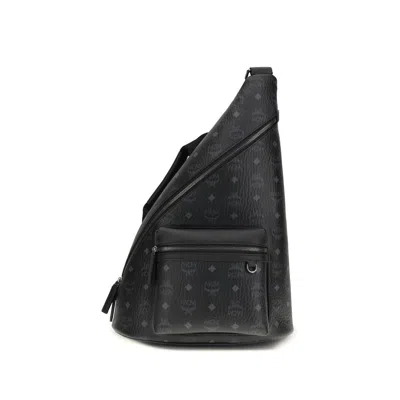 Mcm Black Fabric Shoulder Bag