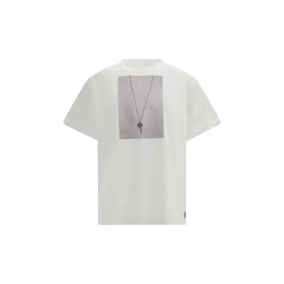 Mm6 Maison Margiela T-shirt With A Digitally Inspired Key Print On The Chest In White