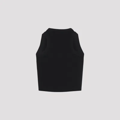 Givenchy Cotton Cropped Tank Top With Paris Print Clothing In Black