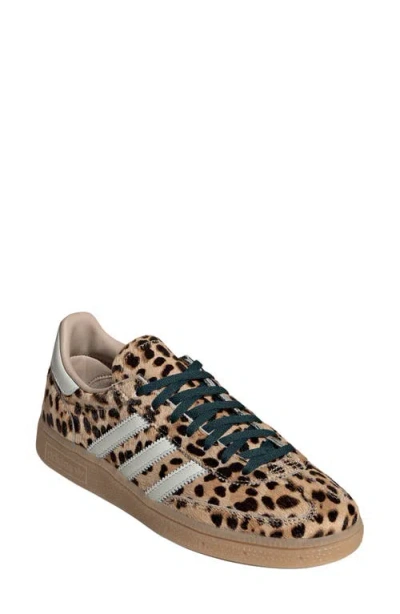 Adidas Originals Handball Spezial Leopard-print Leather Sneakers In Animal Print