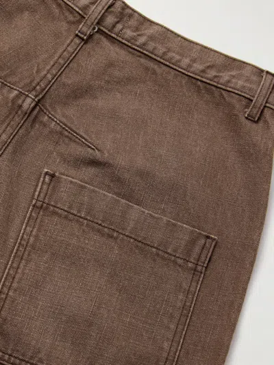 Nili Lotan Shon Curved-leg Jeans In Brown