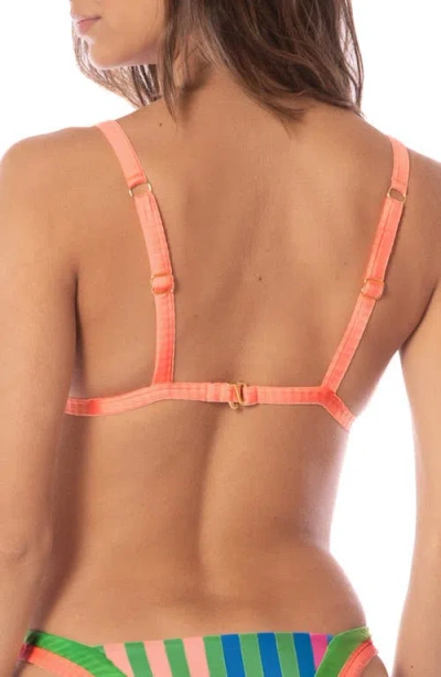 Maaji Rewind Reversible Triangle Bikini Top In Multi