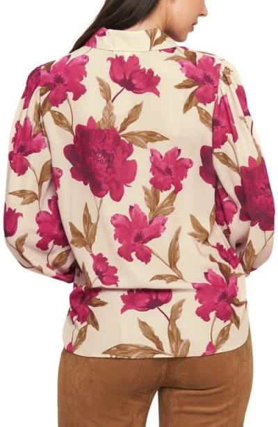 Flying Tomato Button Front Long Sleeve Top In Brown