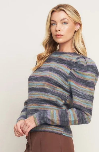 Flying Tomato Puff Sleeve Sweater Knit Top In Multi