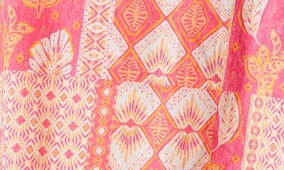 Flying Tomato Cotton Woven Top In Pink