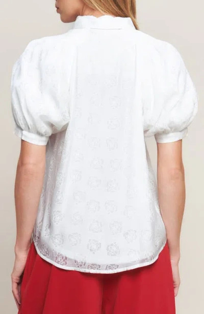 Flying Tomato Button Front Top In White