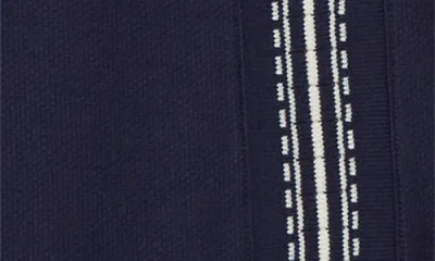 Palmes Panel Zip Polo In Blue