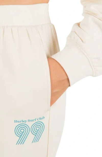 Hurley Rollers Crop Sweatpants In White