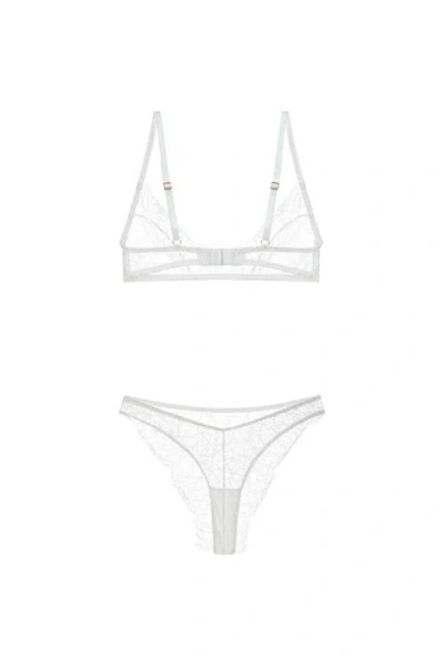 Mers Silk Lacy Bra In White