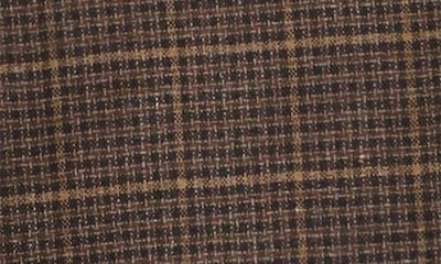 Mango Check Pleat Front Midi Skirt In Brown