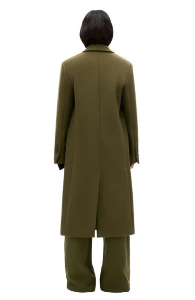 Another Tomorrow Tailored Overcoat In Green
