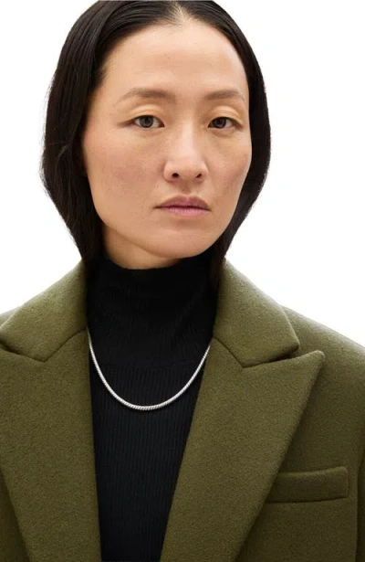 Another Tomorrow Tailored Overcoat In Green