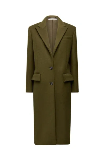 Another Tomorrow Tailored Overcoat In Green