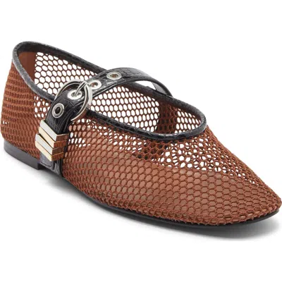 Steve Madden Lucia Mary Jane Flat In Brown