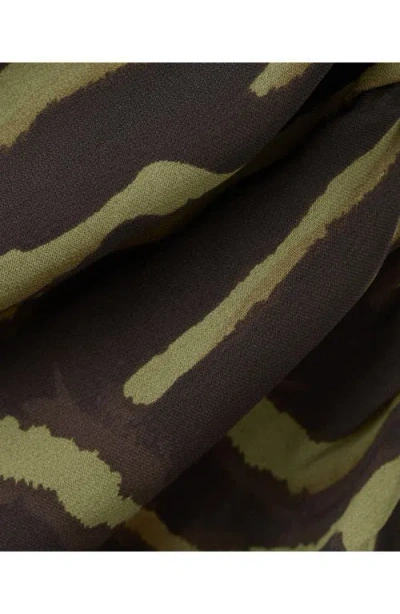 Mango Printed One-shoulder Midi Dress In Multi