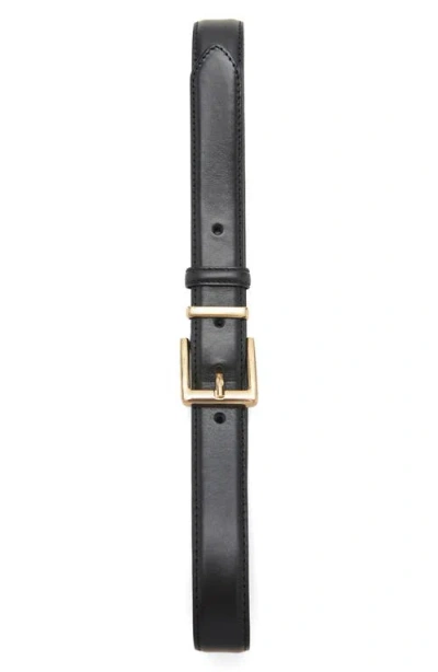 Mango Leather Belt In Black