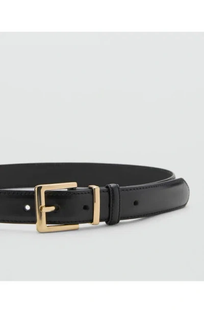 Mango Leather Belt In Black