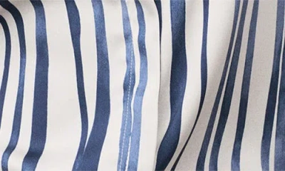 Mango Stripe Satin Button-up Shirt In Brown