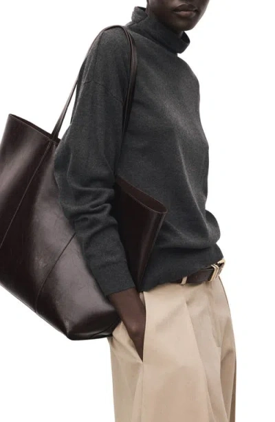 Mango Draped Turtleneck Sweater In Multi