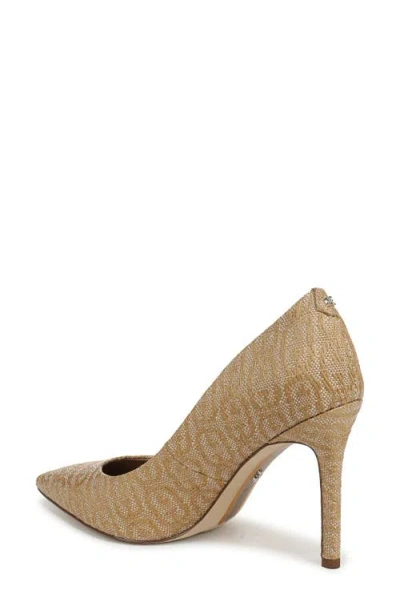 Sam Edelman Hazel Raffia Pointed Toe Pump In Brown