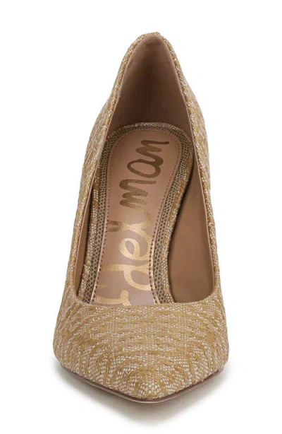 Sam Edelman Hazel Raffia Pointed Toe Pump In Brown