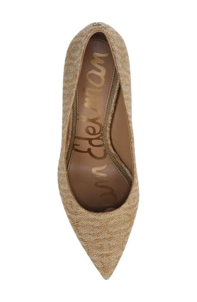 Sam Edelman Hazel Raffia Pointed Toe Pump In Brown