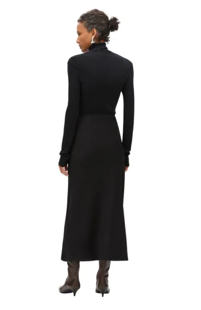 Another Tomorrow Satin Skirt In Black