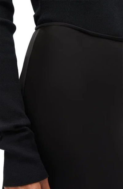 Another Tomorrow Satin Skirt In Black