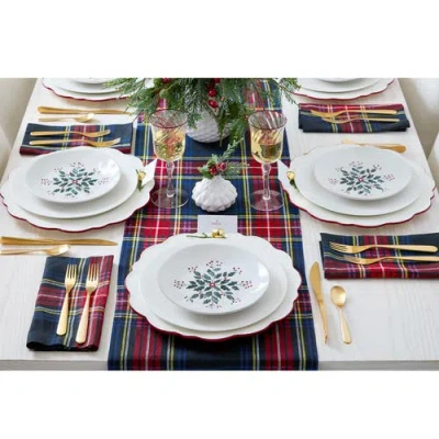 Solino Home Linen Table Runner In Blue