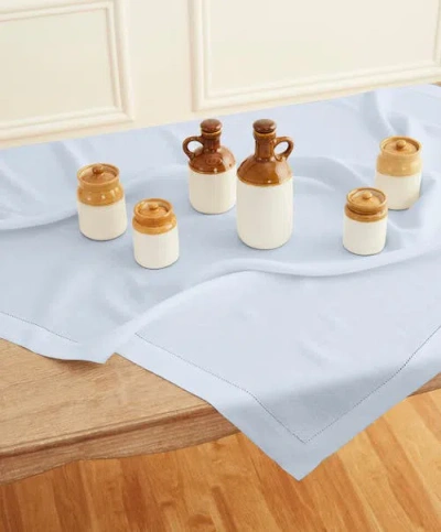 Solino Home Linen Table Throw In Blue