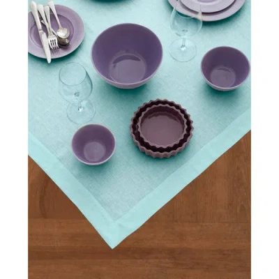 Solino Home Linen Table Throw In Blue