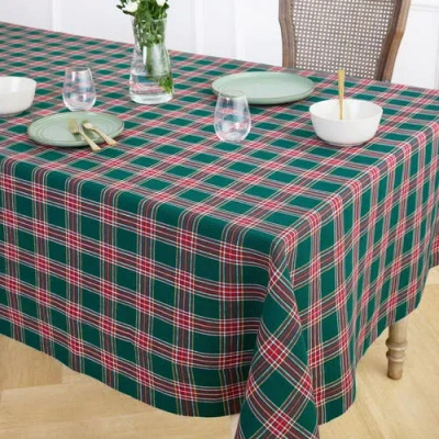 Solino Home Linen Tablecloth In Green