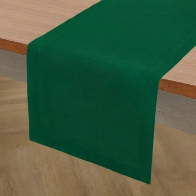 Solino Home Linen Table Runner In Green