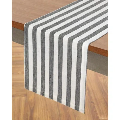 Solino Home Linen Table Runner In White
