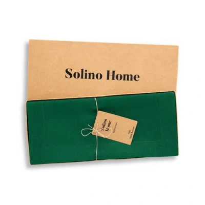 Solino Home Linen Table Runner In Green