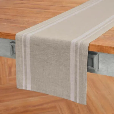 Solino Home Linen Table Runner In Gray