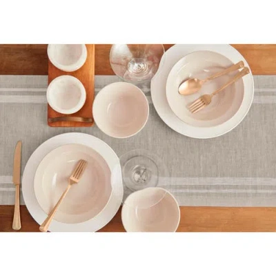 Solino Home Linen Table Runner In Gray