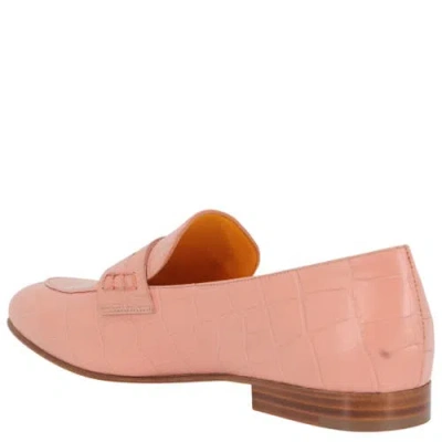 Madison Maison Flat Croc Embossed Loafer In Pink