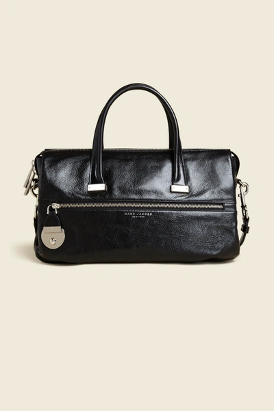 Marc Jacobs The Standard East/west Medium Leather Tote In Black