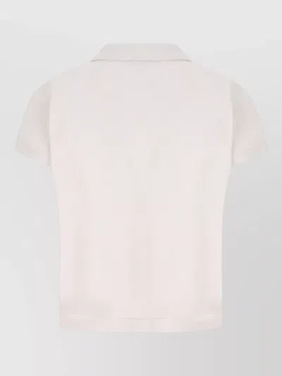 Balenciaga Cotton Pique Polo Shirt With Sport Icon Logo In White