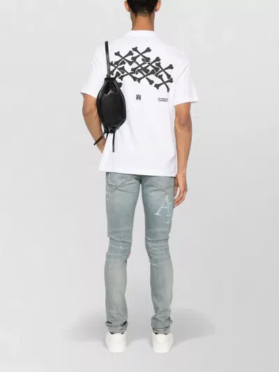 Amiri Cotton Stacked Bones T-shirt In White