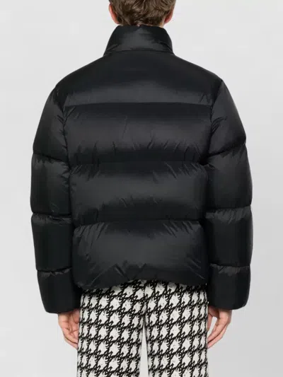 Amiri Bones Patch High Collar Puffer Jacket In Black