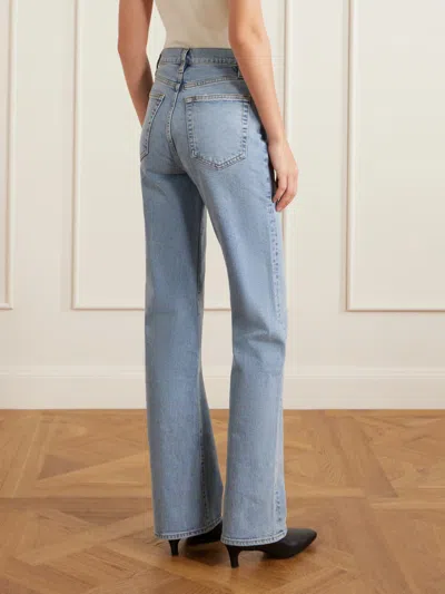 Frame The Arrow High-rise Flared Jeans In Blue