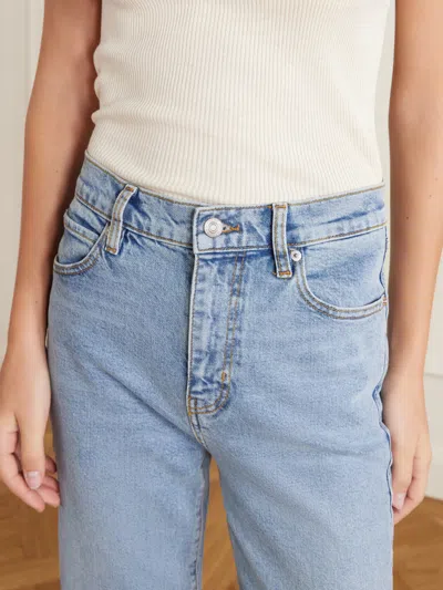 Frame The Arrow High-rise Flared Jeans In Blue