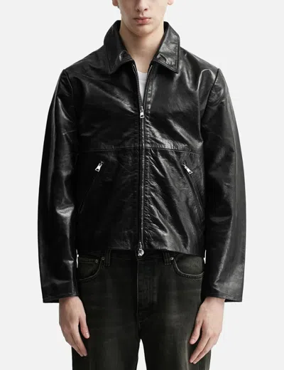Won Hundred Dutton Leather Jacket In Black