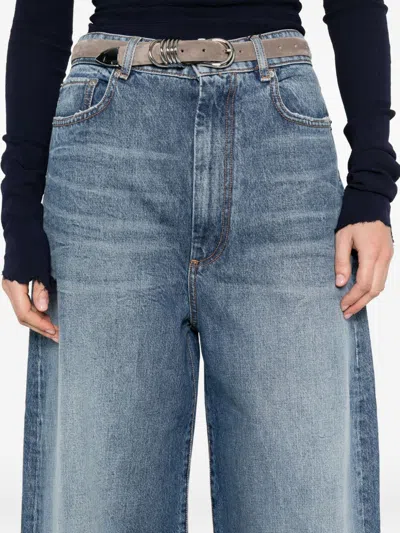 Sportmax Pre Denim Cotton Jeans In Blue