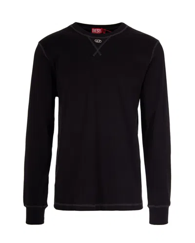 Diesel T-shirt Madjust Ls Tr Nera In Blue