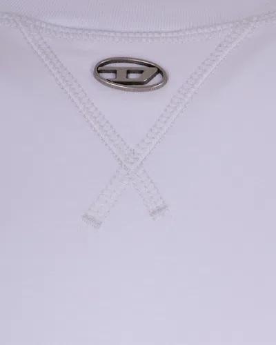 Diesel Long-sleeve T-shirt With D Patch In Gray