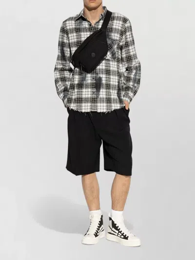 Amiri Premium Leather Sneakers With Pull-tab And Rubber Toe Cap In Black