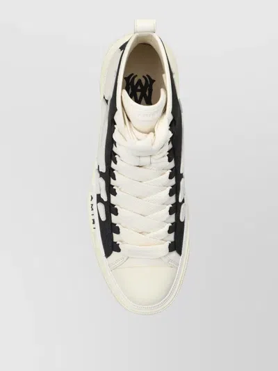 Amiri Premium Leather Sneakers With Pull-tab And Rubber Toe Cap In Black
